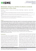 Cover page: Metabolite release by nitrifiers facilitates metabolic interactions in the ocean