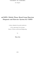 Cover page: mCOPD: Mobile Phone Based Lung Function Diagnosis and Exercise System for COPD