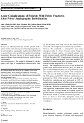 Cover page: Acute Complications of Patients With Pelvic Fractures After Pelvic Angiographic Embolization