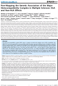 Cover page: Fine-mapping the genetic association of the major histocompatibility complex in multiple sclerosis: HLA and non-HLA effects.