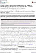 Cover page: Genome Sequence of Polycyclovorans algicola Strain TG408, an Obligate Polycyclic Aromatic Hydrocarbon-Degrading Bacterium Associated with Marine Eukaryotic Phytoplankton