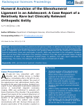 Cover page: Humeral Avulsion of the Glenohumeral Ligament in an Adolescent: A Case Report of a Relatively Rare but Clinically Relevant Orthopedic Entity