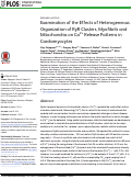 Cover page: Examination of the Effects of Heterogeneous Organization of RyR Clusters, Myofibrils and Mitochondria on Ca2+ Release Patterns in Cardiomyocytes