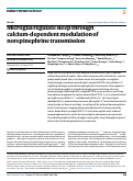 Cover page: Microglia regulate sleep through calcium-dependent modulation of norepinephrine transmission.