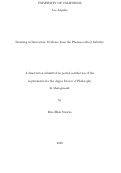 Cover page: Investing in Innovation: Evidence from the Pharmaceutical Industry