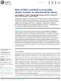 Cover page: Role of Nfu1 and Bol3 in iron-sulfur cluster transfer to mitochondrial clients