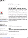 Cover page: Taurine deficiency and dilated cardiomyopathy in golden retrievers fed commercial diets