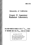 Cover page: COLLISION-INDUCED MIXING IN THE 52P3/2 STATE OF RUBIDIUM AND THE 62P3//o STATE OF CESIUM