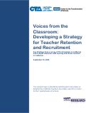 Cover page of Voices from the Classroom: Developing a Strategy for Teacher Retention and Recruitment