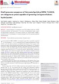 Cover page: Draft genome sequence of Yarrowia lipolytica NRRL Y-64008, an oleaginous yeast capable of growing on lignocellulosic hydrolysates.