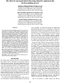 Cover page: The effect of convergent interaction using subjective opinions in the decision-making process