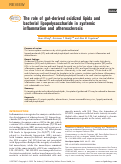 Cover page: The role of gut-derived oxidized lipids and bacterial lipopolysaccharide in systemic inflammation and atherosclerosis