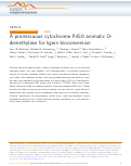 Cover page: A promiscuous cytochrome P450 aromatic O-demethylase for lignin bioconversion