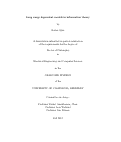 Cover page: Long range dependent models in information theory