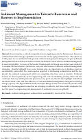 Cover page: Sediment Management in Taiwan’s Reservoirs and Barriers to Implementation