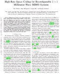 Cover page: High-Rate Space Coding for Reconfigurable 2x2 Millimeter-Wave MIMO Systems