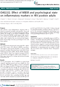 Cover page: OA02.02. Effect of MBSR and psychological state on inflammatory markers in HIV positive adults