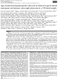 Cover page: Age at natural menopause genetic risk score in relation to age at natural menopause and primary open-angle glaucoma in a US-based sample