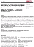 Cover page: Elevated brain oxygen extraction fraction measured by MRI susceptibility relates to perfusion status in acute ischemic stroke