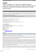 Cover page: Iterative Adaptation of a Tuberculosis Digital Medication Adherence Technology to Meet User Needs: Qualitative Study of Patients and Health Care Providers Using Human-Centered Design Methods