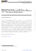 Cover page: Measurement of the W → ℓν and Z/γ* → ℓℓ production cross sections in proton-proton collisions at with the ATLAS detector