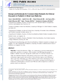 Cover page: Design and Rationale for Common Data Elements for Clinical Research in Pediatric Critical Care Medicine.