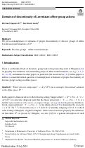 Cover page of Domains of discontinuity of Lorentzian affine group actions