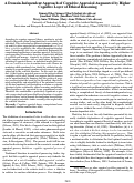 Cover page: A Domain-Independent Approach of Cognitive Appraisal Augmented by HigherCognitive Layer of Ethical Reasoning