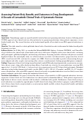 Cover page: Assessing Patient Risk, Benefit, and Outcomes in Drug Development: A Decade of Lenvatinib Clinical Trials: A Systematic Review