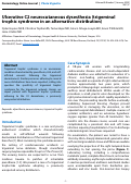 Cover page: Ulcerative C2 neurocutaneous dysesthesia (trigeminal trophic syndrome in an alternative distribution)