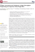 Cover page: Quality Assessment and Validation of High-Throughput Sequencing for Grapevine Virus Diagnostics