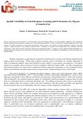 Cover page: Spatial Variability in Serial Response Learning and Performance by Pigeons (      <em>Columba livia</em>      )