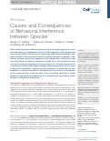 Cover page: Causes and Consequences of Behavioral Interference between Species