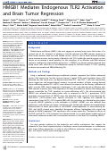 Cover page: HMGB1 Mediates Endogenous TLR2 Activation and Brain Tumor Regression