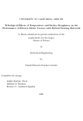 Cover page: Tribological Effects of Temperature and Surface Roughness on the Performance of Electric Motor Greases with Hybrid Bearing Materials