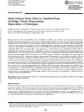 Cover page: Adult Dermal Stem Cells for Scaffold-Free Cartilage Tissue Engineering: Exploration of Strategies
