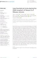 Cover page: Lava fountain jet noise during the 2018 eruption of fissure 8 of Kīlauea volcano
