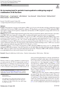 Cover page: An increasing trend in geriatric trauma patients undergoing surgical stabilization of rib fractures