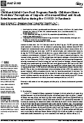 Cover page: Child and Adult Care Food Program: Family Childcare Home Providers’ Perceptions of Impacts of Increased Meal and Snack Reimbursement Rates during the COVID-19 Pandemic