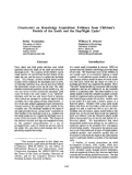 Cover page: Constraints on Knowledge Acquisition: Evidence from Children's Models of the Earth and the Day/Night Cycle