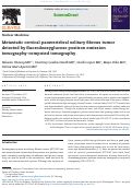 Cover page: Metastatic cervical paravertebral solitary fibrous tumor detected by fluorodeoxyglucose positron emission tomography-computed tomography