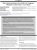 Cover page: When Educational Images Don’t Reflect the Population: Phlegmasia Cerulea Dolens, a Case Report