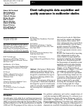 Cover page: Chest radiographic data acquisition and quality assurance in multicenter studies