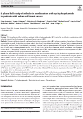 Cover page: A phase Ib/II study of eribulin in combination with cyclophosphamide in patients with advanced breast cancer.