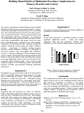 Cover page: Building Mental Models of Multimedia Procedures: Implications for Memory Structure and Content