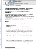 Cover page: Population pharmacokinetics identifies rapid gastrointestinal absorption and plasma clearance of oral chlorambucil administered to cats with indolent lymphoproliferative malignancies.