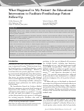 Cover page: What Happened to My Patient? An Educational Intervention to Facilitate Postdischarge Patient Follow-Up