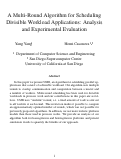 Cover page: A Multi-Round Algorithm for Scheduling Divisible Workload Applications:
Analysis and Experimental Evaluation