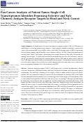 Cover page: Pan-Cancer Analysis of Patient Tumor Single-Cell Transcriptomes Identifies Promising Selective and Safe Chimeric Antigen Receptor Targets in Head and Neck Cancer.