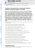 Cover page: Prevalence, self‐care behaviors, and self‐care activities for peripheral neuropathy symptoms of HIV/AIDS